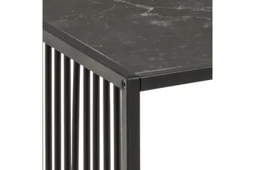 Saklani 120x60 cm Rektangulärt Soffbord i Metall med Glasskiva - Svart - Möbler - Bord & matgrupp - Marmorbord