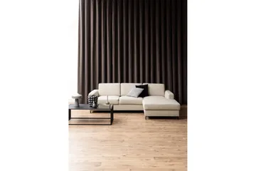 Saklani 120x60 cm Rektangulärt Soffbord i Metall med Glasskiva - Svart - Möbler - Bord & matgrupp - Marmorbord