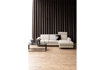 Saklani 120x60 cm Rektangulärt Soffbord i Metall med Glasskiva - Svart - Möbler - Bord & matgrupp - Marmorbord
