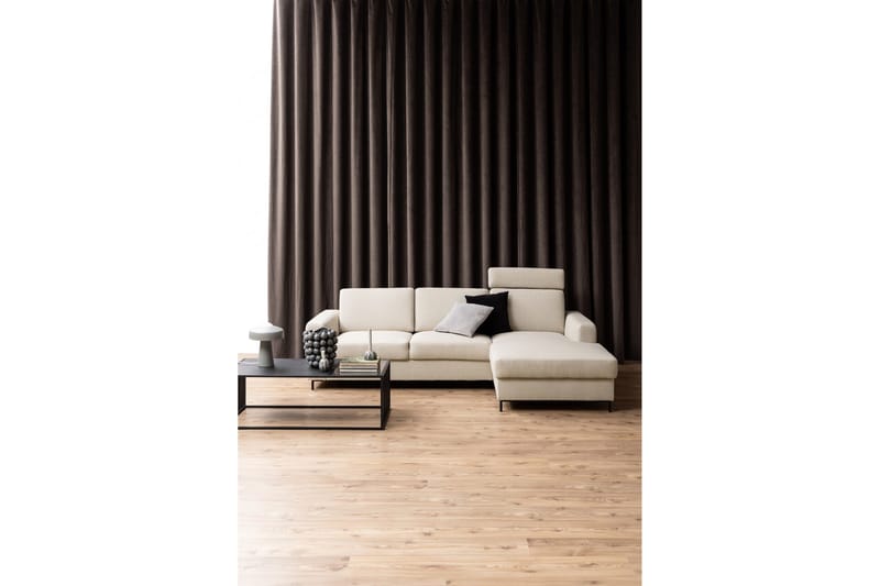 Saklani 120x60 cm Rektangulärt Soffbord i Metall med Glasskiva - Svart - Möbler - Bord & matgrupp - Marmorbord