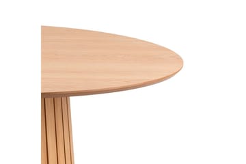 Saku Runt Matbord 120 cm med Trä- och Ekutseende - Beige - Möbler - Bord & matgrupp - Matbord & köksbord