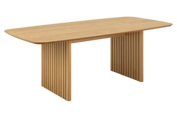 Saku Stort Rektangulärt Matbord 220 cm med Trä- och Ekutseende - Beige - Möbler - Bord & matgrupp - Matbord & köksbord