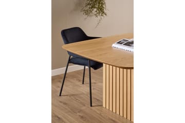 Saku Stort Rektangulärt Matbord 220 cm med Trä- och Ekutseende - Beige - Möbler - Bord & matgrupp - Matbord & köksbord