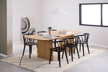 Saku Stort Rektangulärt Matbord 220 cm med Trä- och Ekutseende - Beige - Möbler - Bord & matgrupp - Matbord & köksbord
