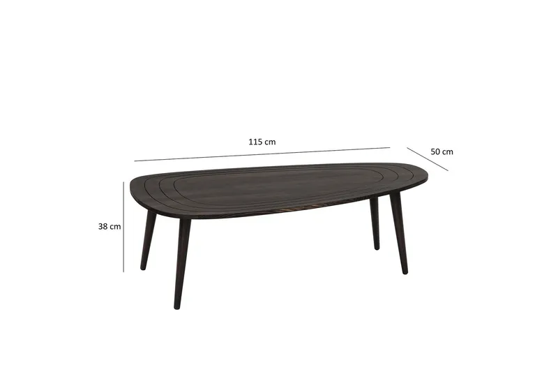 Saldus Soffbord 115 cm - Antracit - Möbler - Bord & matgrupp - Soffbord