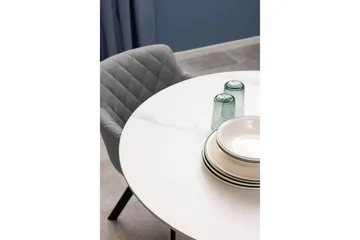 Salm Litet Runt Matbord 90 cm i Keramik - Vit - Möbler - Bord & matgrupp - Marmorbord