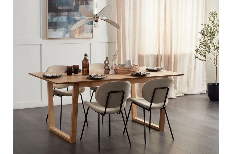 Salmo Matbord 95x180 cm - Ljusbrun - Möbler - Bord & matgrupp - Matbord & köksbord