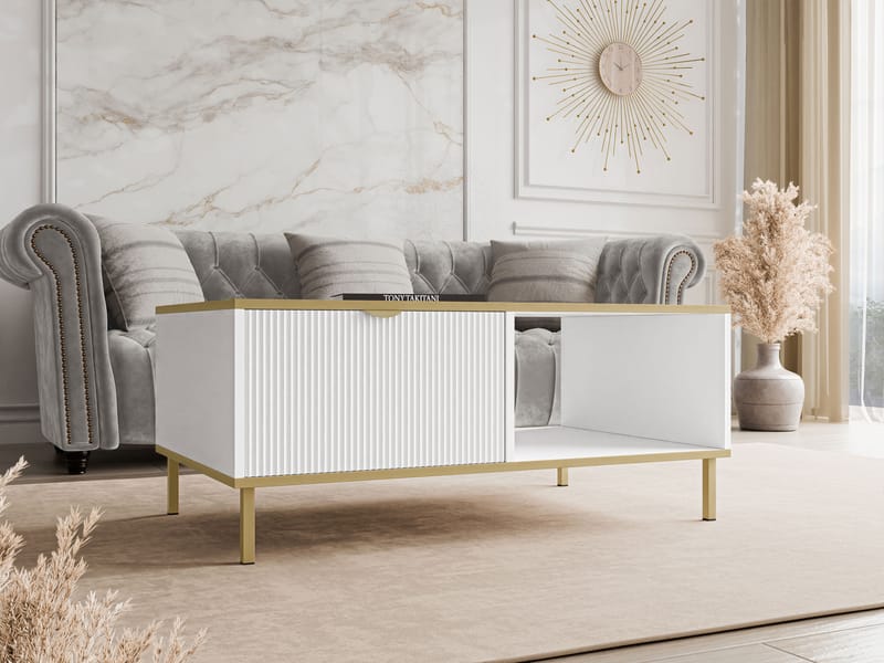 Salmor Soffbord 100 cm - Vit - Möbler - Bord & matgrupp - Soffbord