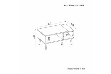 Salric Soffbord 90 cm - Travertine/Ek - Möbler - Bord & matgrupp - Soffbord