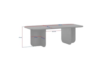 Salrin Rektangulärt Soffbord 120 cm med Skulpturala Korsade Ben i Trä - Brun - Möbler - Bord & matgrupp - Soffbord