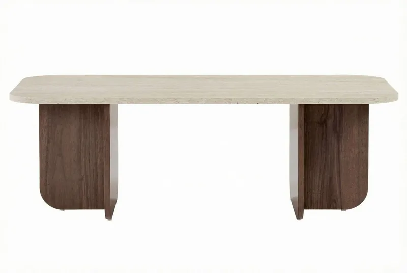 Salrin Soffbord 120x41x60 cm - Travertin, Venezia-valnöt - Möbler - Bord & matgrupp - Soffbord