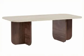 Salrin Soffbord 120x41x60 cm - Travertin, Venezia-valnöt - Möbler - Bord & matgrupp - Soffbord