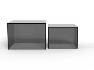Samon Kvadratiskt Soffbord 50 cm i Glas - Grå - Möbler - Bord & matgrupp - Soffbord