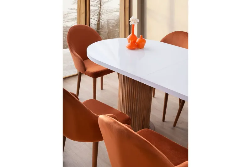 Samtens Matbord 180 cm Oval - Vit - Möbler - Bord & matgrupp - Matbord & köksbord