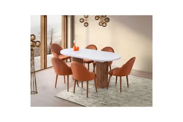 Samtens Matbord 180 cm Oval - Vit - Möbler - Bord & matgrupp - Matbord & köksbord