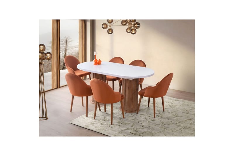 Samtens Matbord 180 cm Oval - Vit - Möbler - Bord & matgrupp - Matbord & köksbord