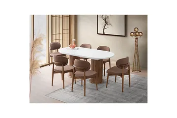 Samtens Matbord 180 cm Oval - Vit - Möbler - Bord & matgrupp - Matbord & köksbord