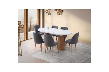 Samtens Matbord 180 cm Oval - Vit - Möbler - Bord & matgrupp - Matbord & köksbord