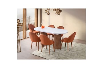 Samtens Matbord 180 cm Oval - Vit - Möbler - Bord & matgrupp - Matbord & köksbord