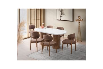 Samtens Matbord 180 cm Oval - Vit - Möbler - Bord & matgrupp - Matbord & köksbord