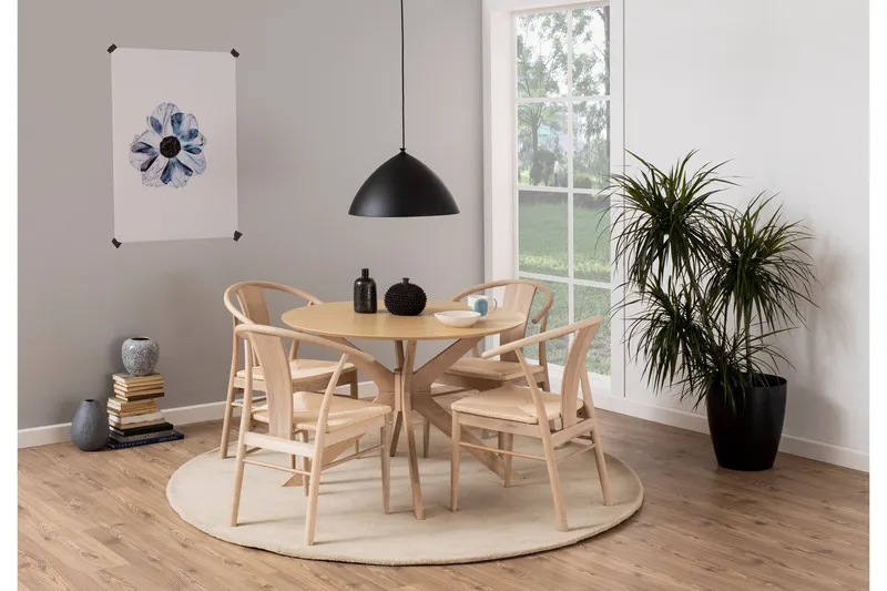 Sanae Matbord 105 cm Rund - Ek - Möbler - Bord & matgrupp - Matbord & köksbord