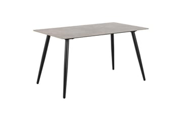 Sanjoan Matgrupp 140 cm + 4 st Amrita Matstolar - Grå/Beige/Svart - Möbler - Bord & matgrupp - Matgrupp