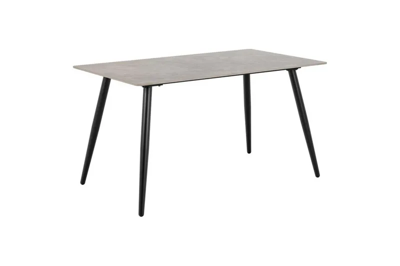 Sanjoan Matgrupp 140 cm + 4 st Nielsby Matstolar - Grå/Beige/Svart - Möbler - Bord & matgrupp - Matgrupp