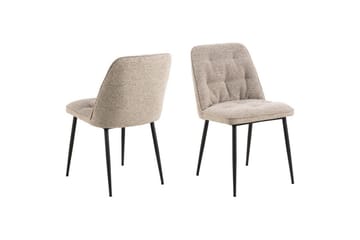 Sanjoan Matgrupp 140 cm + 4 st Zabinka Matstolar - Svart/Beige/Brun - Möbler - Bord & matgrupp - Matgrupp