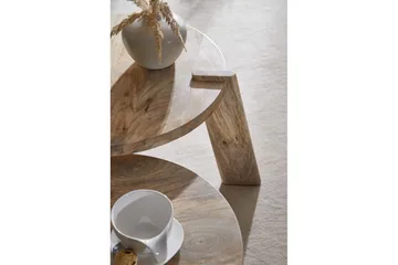 Satsbord Wohnling Set med 2 runda i massivt trä med massiva ben lantstil - Möbler - Bord & matgrupp - Soffbord