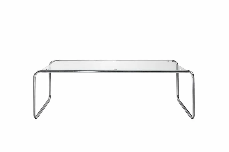 Saturnus Rektangulärt Soffbord 120 cm i Glas och Metall - Klar - Möbler - Bord & matgrupp - Soffbord