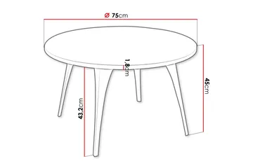 Sayumi Soffbord 75 cm - Svart - Möbler - Bord & matgrupp - Soffbord