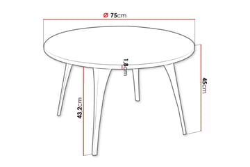 Sayumi Soffbord 75 cm - Svart/Beige - Möbler - Bord & matgrupp - Soffbord