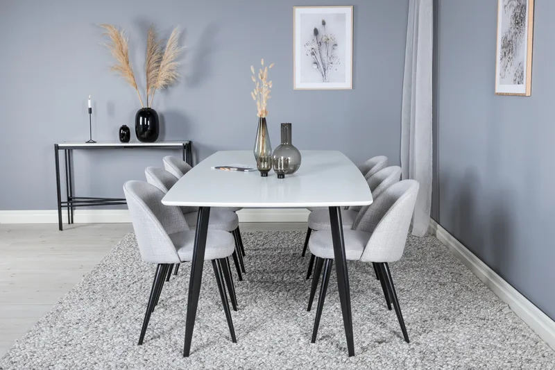 Sedavi Matgrupp 240 cm Rektangulär med 6 Sedavi Stolar - Svart - Möbler - Bord & matgrupp - Matgrupp