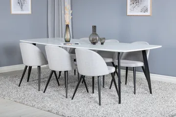 Sedavi Matgrupp 240 cm Rektangulär med 6 Sedavi Stolar - Svart - Möbler - Bord & matgrupp - Matgrupp