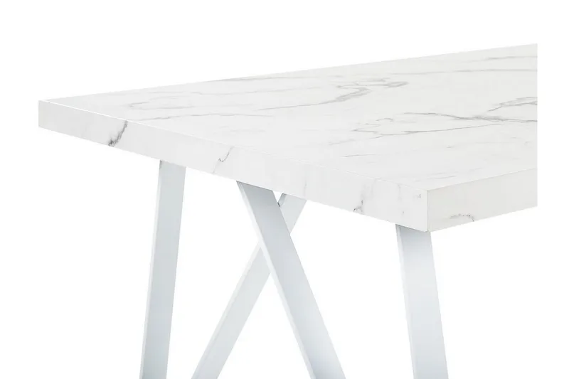 Senneterre Matbord 90x160 cm - Vit/Grå - Möbler - Bord & matgrupp - Matbord & köksbord