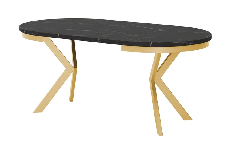 Sereth Matbord 100 cm Rund - Svart/Guld - Möbler - Bord & matgrupp - Matbord & köksbord