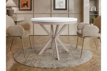 Sereth Matbord 100 cm Rund - Vit/Beige - Möbler - Bord & matgrupp - Matbord & köksbord