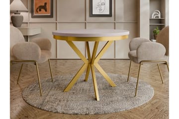 Sereth Matbord 120 cm Rund - Beige/Guld - Möbler - Bord & matgrupp - Matbord & köksbord