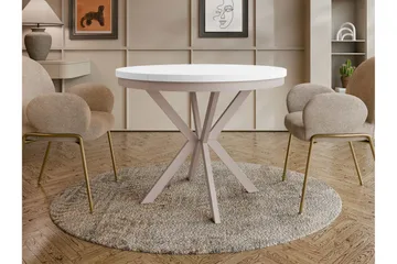 Sereth Matbord 120 cm Rund - Vit/Beige - Möbler - Bord & matgrupp - Matbord & köksbord