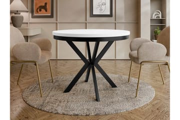 Sereth Matbord 120 cm Rund - Vit/Svart - Möbler - Bord & matgrupp - Matbord & köksbord