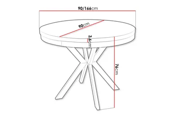 Sereth Matbord 90 cm Rund - Brun/Svart - Möbler - Bord & matgrupp - Matbord & köksbord