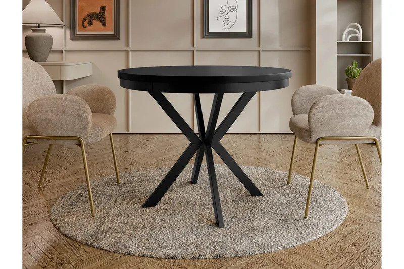 Sereth Matbord 90 cm Rund - Svart - Möbler - Bord & matgrupp - Matbord & köksbord