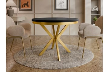 Sereth Matbord 90 cm Rund - Svart/Guld - Möbler - Bord & matgrupp - Matbord & köksbord