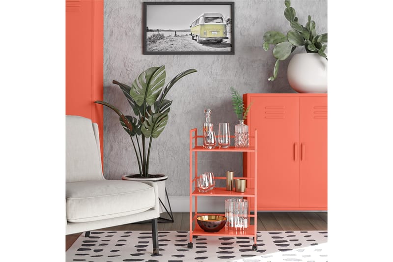 Drinkvagn Cache 43x29 cm Orange - Novogratz - Drinkvagn & barvagn - Rullvagn, rullbord & serveringsbord