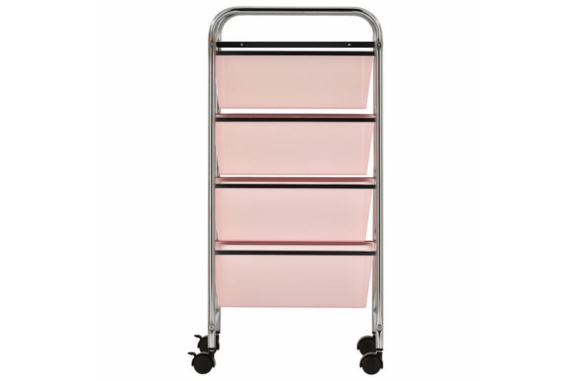 Förvaringsvagn 4 lådor rosa plast - Rosa - Drinkvagn & barvagn - Rullvagn, rullbord & serveringsbord