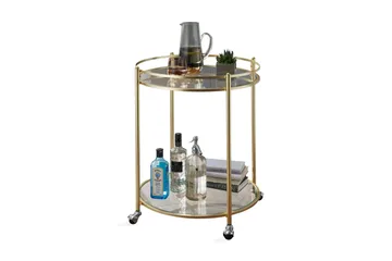 Hallbank Drinkvagn 57x57 cm - Guld - Möbler - Bord & matgrupp - Serveringsvagn & serveringsbord - Drinkvagn & barvagn