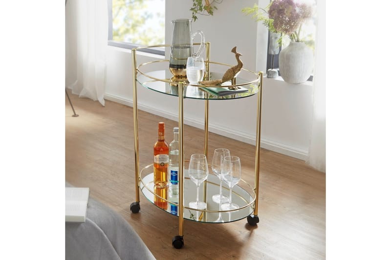 Kenebrew Drinkvagn 67x46 cm - Guld - Möbler - Bord & matgrupp - Serveringsvagn & serveringsbord - Drinkvagn & barvagn