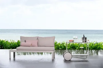 Portals Rullbord 92 cm - Vit/trä - Möbler - Bord & matgrupp - Serveringsvagn & serveringsbord - Drinkvagn & barvagn