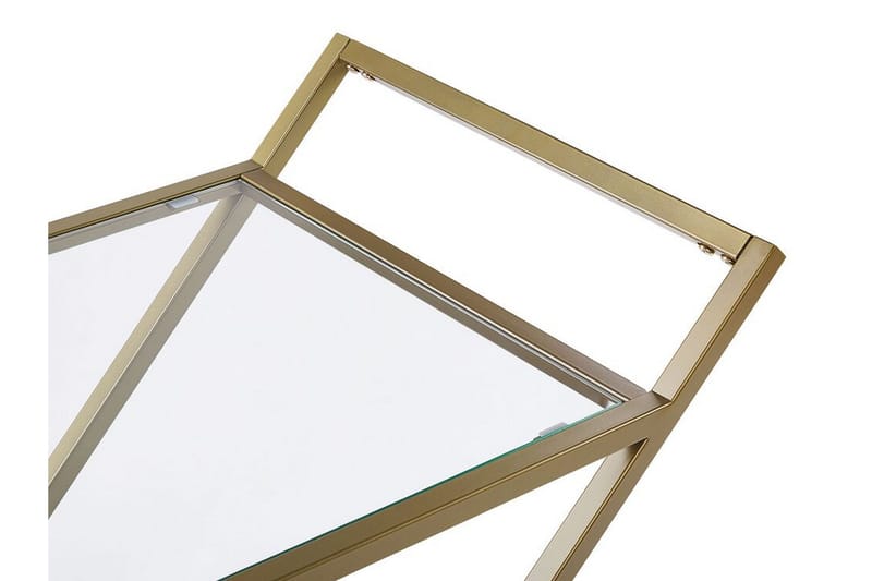 Serveringsvagn glas/guld IVERA - Guld - Möbler - Bord & matgrupp - Serveringsvagn & serveringsbord - Drinkvagn & barvagn