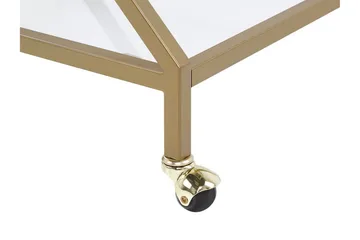 Serveringsvagn glas/guld IVERA - Guld - Möbler - Bord & matgrupp - Serveringsvagn & serveringsbord - Drinkvagn & barvagn